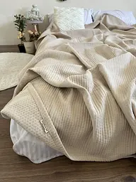 Покривало Zeintex Oslo бавовняне стьобане бежеве 220х240 см - мініатюра 4