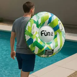 Надувний тюбінг Fun It Leaf 81 см зелений - мініатюра 4