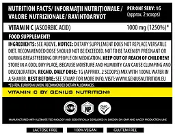 Вітамін Genius Nutrition Vitamin C Powder 200 г - мініатюра 2