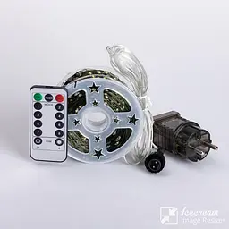 Гірлянда Роса нитка 1000 LED довжина 100 м із пультом від мережі зелена, жовтий - мініатюра 5
