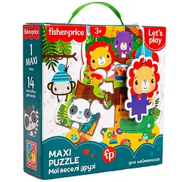 Пазлы Vladi Toys Fisher- Price Maxi Puzzle Мои веселые друзья, 14 элементов (VT1711-10)