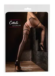Колготки Cottelli Collection Crotchless Tights L/XL чорний - мініатюра 6