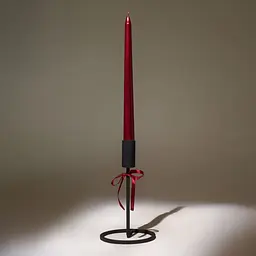 Набір столових свічок MBM HOME 250 мм 4 шт. червоний металік (FR-17 METALLIC RED) - мініатюра 7