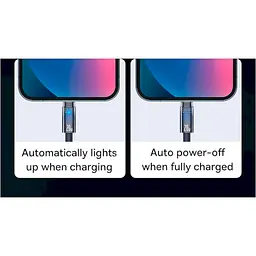 Кабель Baseus Explorer Series Auto Power-Off Fast Charging Cable Type-C to Lightning 20W 2m CATS000103 Blue - мініатюра 10