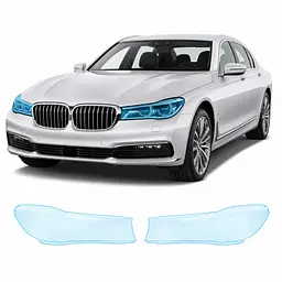 Антигравійна захисна бронеплівка за лекалами для BMW 7 Series G11/G12 2015-2019 - оптика (фари та ПТФ)