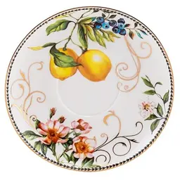 Чашка з блюдцем Elisey Elegant Past білий з жовтим 200 мл (9217-008) - мініатюра 2
