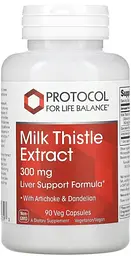 Розторопша плямиста (силімарин) Protocol for Life Balance Milk Thistle Extract 300 мг 90 вег капс