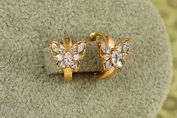 Сережки дитячі Xuping Jewelry Дивовижний метелик 1,2 см золотисті