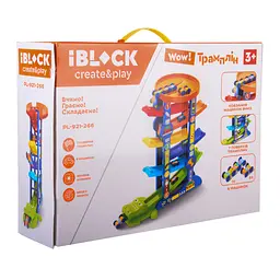 Ігровий набір PL-921-266 IBLOCK у вигляді треку, в комплекті: 3 одинарні машинки, 1 потрійна машинка, в коробці (6978889060177) - мініатюра 4