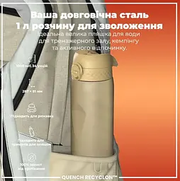 Пляшка для води ION8 1000 мл (ЕКО пляшка) BPA Free Desert (I8RF1000DES) - мініатюра 6