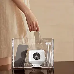 Портативний вентилятор D01 with LED and remote control 7200mAh White - мініатюра 4