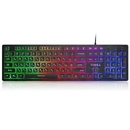 Клавіатура Vinga KB410 USB Black (KB410 Black) - мініатюра 1