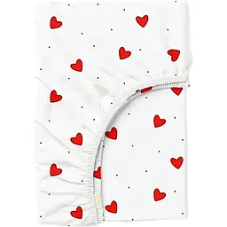 Простирадло на резинці Cosas в дитяче ліжечко CHERRY HEARTS 60х120х12 см (CherryHearts_120)