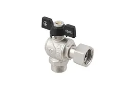 Кран кульовий RAFTEC 1/2" з накидною гайкою PN40 ВЗ метелик DRBM1 - мініатюра 2