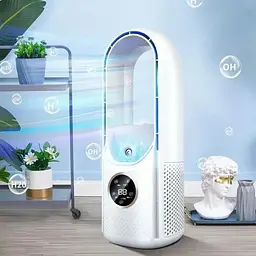 Міні-кондиціонер з LED-підсвічуванням / Вентилятор зі зволожувачем повітря / Безлопатевий вентилятор Air Multiplier - мініатюра 4