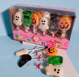 Льодяник на паличці Yuejiya Halloween Shape Fruity Flavor Hard Lollipop Candy, 1шт - мініатюра 4