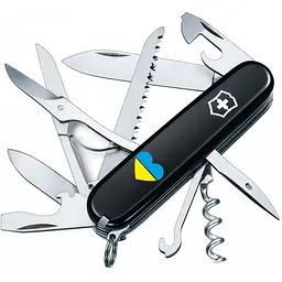 Ніж Victorinox Huntsman Ukraine 91мм 15функ чорн/Серце синьо-жовте - мініатюра 3