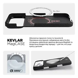 Чехол ArmorStandart BlackIcon Aramid Twill MagCase для Apple iPhone 17 Pro Max Black (ARM90150) - мініатюра 8