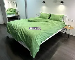 Постільна білизна LARA бязь-страйп Light Green d11267d двоспальна - мініатюра 4