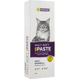 Паста Vitomax Eco Malt Soft для виведення шерсті у котів та кішок 100 г - мініатюра 5