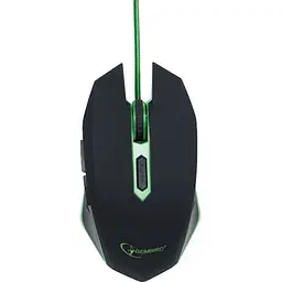 Оптична ігрова мишка Gembird MUSG-001-G, USB інтерфейс, зелений колір - мініатюра 1
