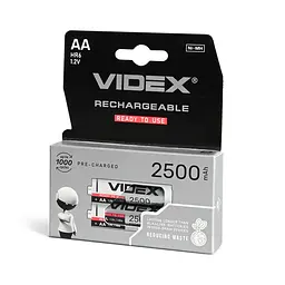 Акумулятори Videx HR6/AA 2500mAh double blister/2шт VIDEX (23341-000)