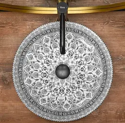 Умивальник Rea Arte 40x40 dark grey (REA-U8002), Глянцева - мініатюра 2