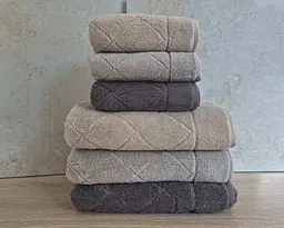 Набір турецьких махрових рушників Cestepe MicroCotton Premium 3 штуки 50x90 + 3 штуки 70х140 Eva 2 щільність 600 г/м2 - мініатюра 3