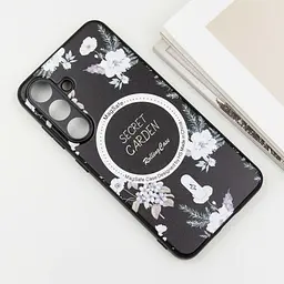 TPU+PC чохол Secret Garden with MagFit для Samsung Galaxy S23 FE Black - мініатюра 3