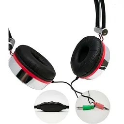 Навушники Gembird MHS-903 Black-Red-White (MHS-903) - мініатюра 4