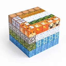 Магнітний конструктор Minecraft 100 шт + ПОДАРУНОК 3 фігуркипо грі Майнкрафт Містечко Mk001003 - мініатюра 5