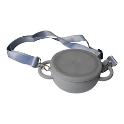 Безопасная пищевая силиконовая складная чашка oldbro 450 мл Grey - мініатюра 4