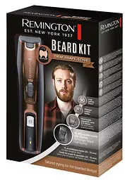 Тример Remington Beard Kit, для бороди та вусів, акум., насадок-2, ножиці, щітка у компл., титан.напив., коричневий - мініатюра 4