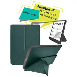 Обкладинка Ultra Slim Origami BeCover для PocketBook 743G InkPad 4/InkPad Color 2/InkPad Color 3 (7.8") Dark Green (713084) - мініатюра 3