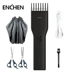 Машинка для стрижки Xiaomi Boost + Накидка + ножиці, Black, 5W Enchen teh0020481 - мініатюра 5