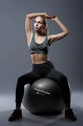 М'яч для фітнесу (фітбол) Power System PS-4013 Ø75 cm PRO Gymball Black (4013BK-0) - мініатюра 4