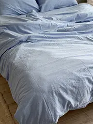 Постільна білизна двоспальне Dushka Home Варена бавовна преміум 21677 180х215 см блакитна - мініатюра 2