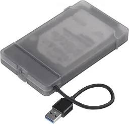 Адаптер підключення HDD 2,5″ SATA/SSD до порту USB3.0 + контейнер Maiwo захисний для HDD 2,5″, чорний (K104-U3S чорний)