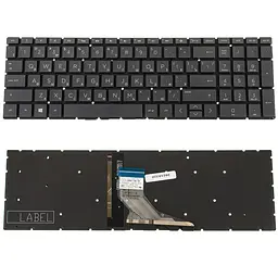 Клавіатура для ноутбука HP (250 G7 255 G7 series) rus чорний без фрейма підсвічування клавіш