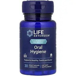 Пробіотик для гігієни ротової порожнини Florassist Life Extension 30 вегетаріанських льодяників