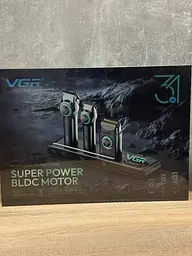 Комплект для стрижки 3в1 VGR V-977 з зарядною станцією 14 насадок машинка для стрижки тример та шейвер з підсвіткою Чорний - мініатюра 10