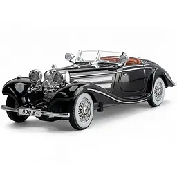 Колекційна металева модель автомобіля АвтоЕксперт Mercedes-Benz 500K Special Roadster 1936 з інерцією, світлом та звуком 1:24 - мініатюра 5