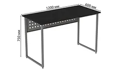 Комп'ютерний стіл Майк 75x120x60 сірий ДСП Сосна Кембра 32мм FRD-101786 - мініатюра 3