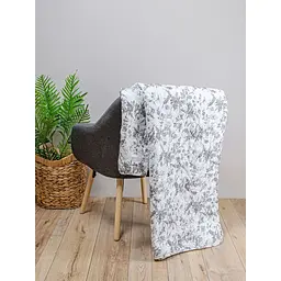Покривало стьобане Home Line Печворк суцвіття 160x210 см біле (177320) - мініатюра 2