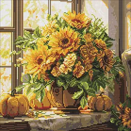 Алмазна мозаїка на підрамнику Там де сонце 40x40 см AMO8343