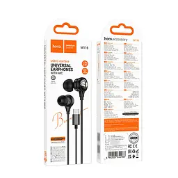 Дротові навушники Hoco M116 Benevolent універсальні цифрові earphones with microphone, 1.2m, Type-С, black - мініатюра 3