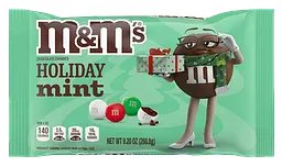 Драже M&M's Holiday Mint Chocolate Christmas Candy 260.8г