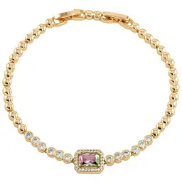 Браслет XUPING Позолота 18K "Доріжка цирконію з фіанітом хамелеон» розмір з замком 17,19см х 3мм (220450)
