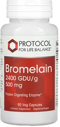 Бромелайн Protocol for Life Balance Bromelain 2400 GDU/г 500 мг 90 раст капс