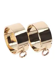 Наручники золотисті металеві Slave Wrist Cuffs Taboom - мініатюра 7